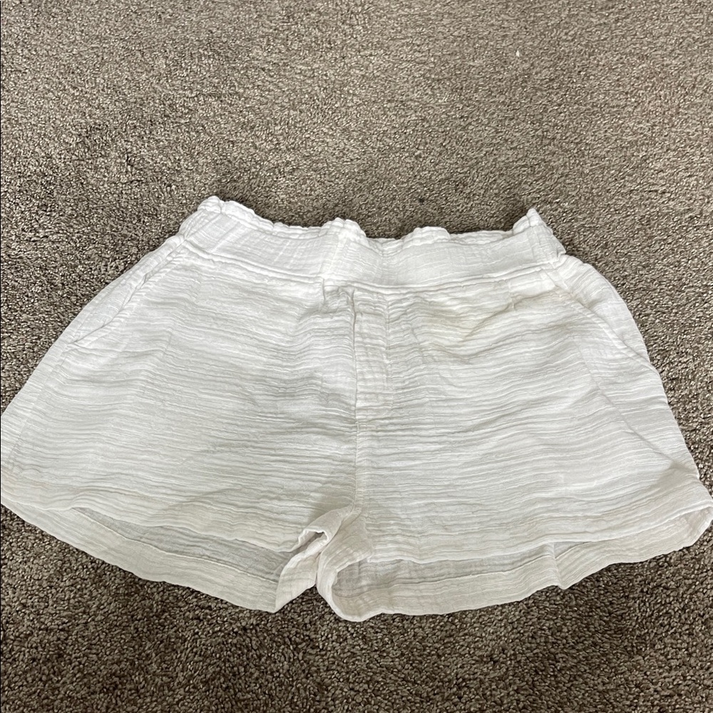 Women's White Swim Coverup Shorts